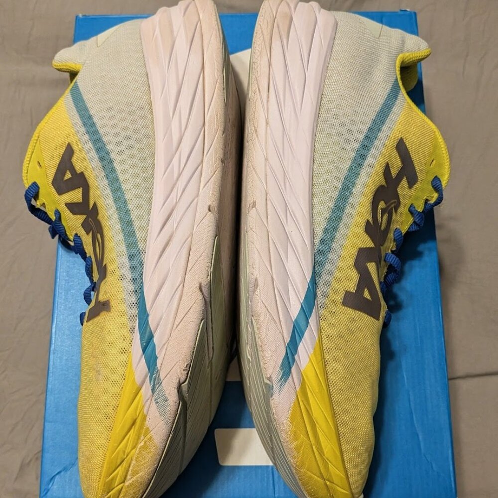 Hoka One One Men’s  Rocket X Blue Glass Evening Primrose Size 12 - Picture 3 of 11